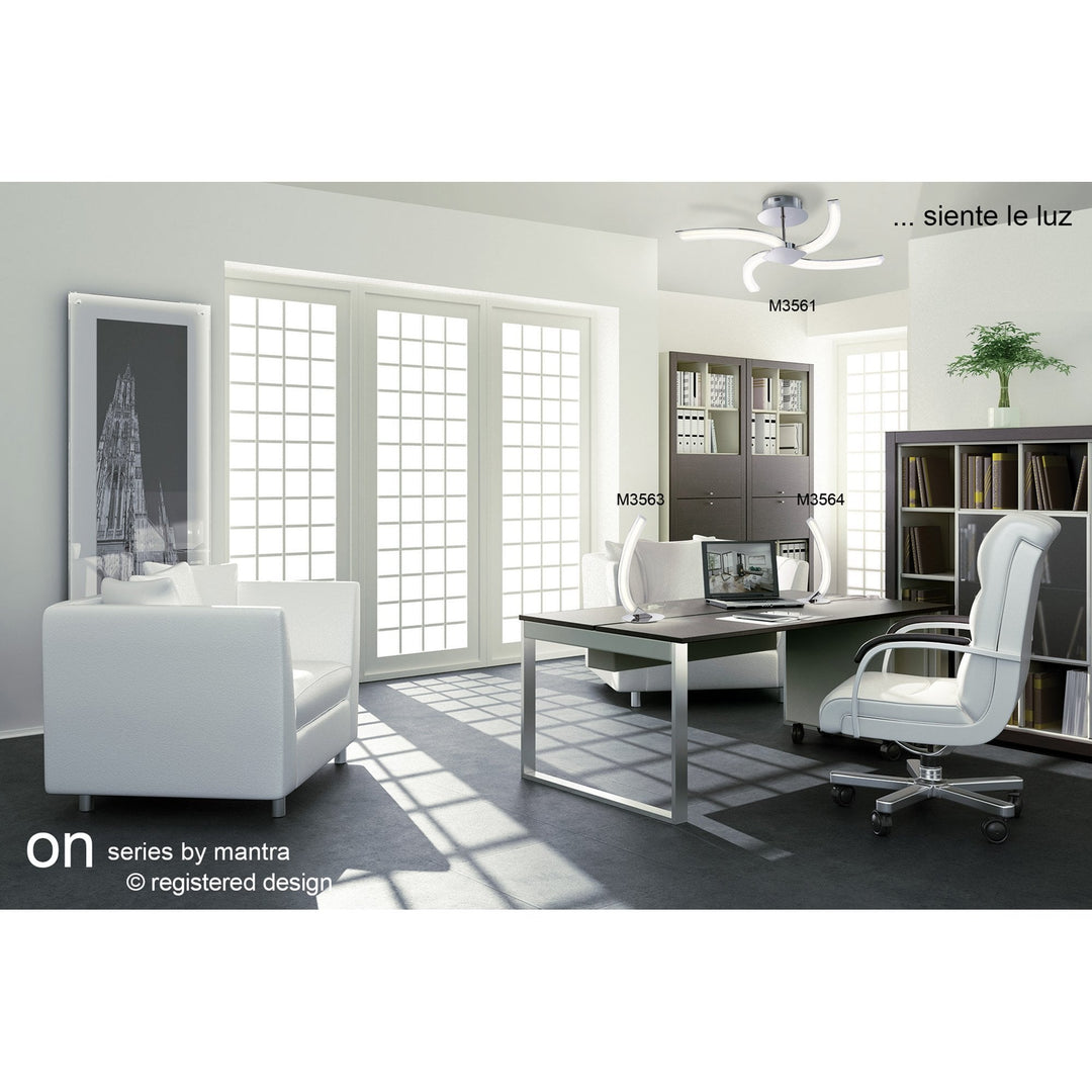 Mantra M3565/S On Wall Lamp Left Switched 5W LED Polished Chrome/Frosted Acrylic (S)