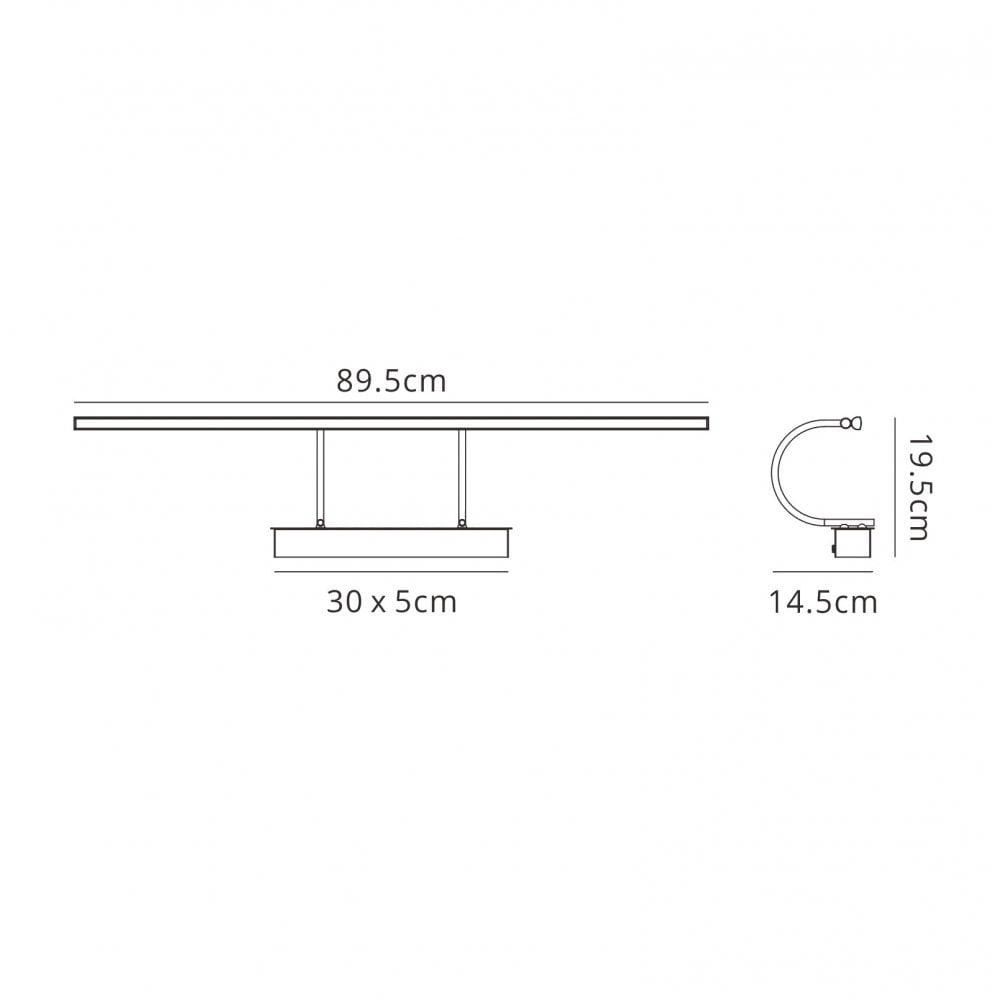 Mantra M6385 Paracuru LED Wall Lamp/Picture Light 18W Antique Brass (S)