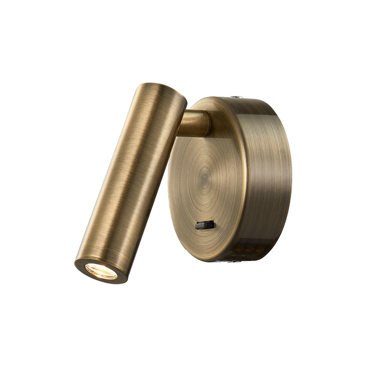 Mantra M6077 Prea Wall/Reading Light 3W LED Switched Antique Brass (S)