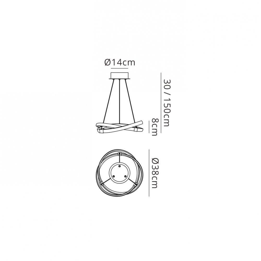 Mantra M5993 Infinity Blanco Pendant 30W LED White/White Acrylic (S)