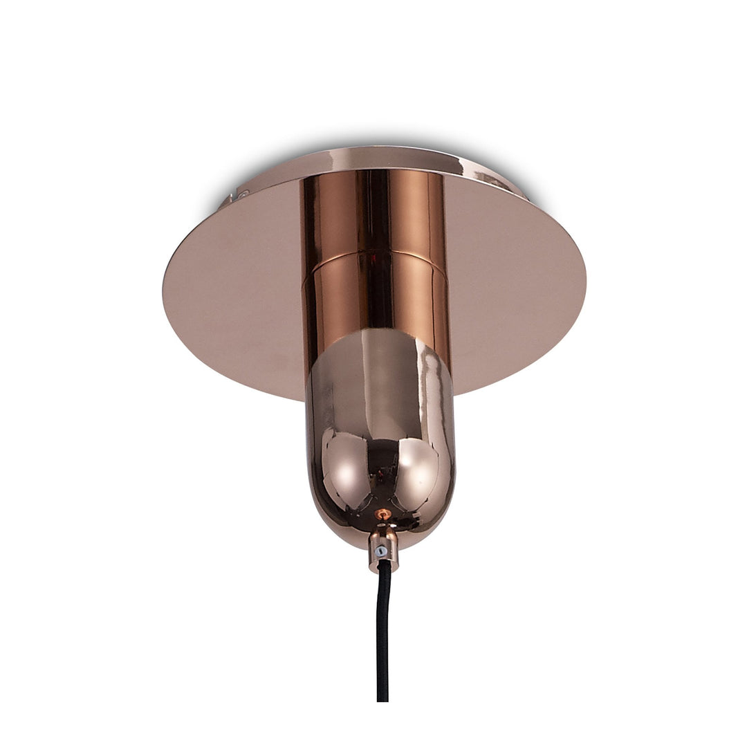 Mantra M6193 Jarras Pendant 30cm Round 1 Light Copper / Rose Gold Glass (S)
