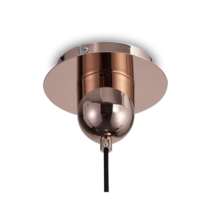 Mantra M6199 Jarras Pendant 20cm Round 1 Light Copper/Rose Gold Glass (S)