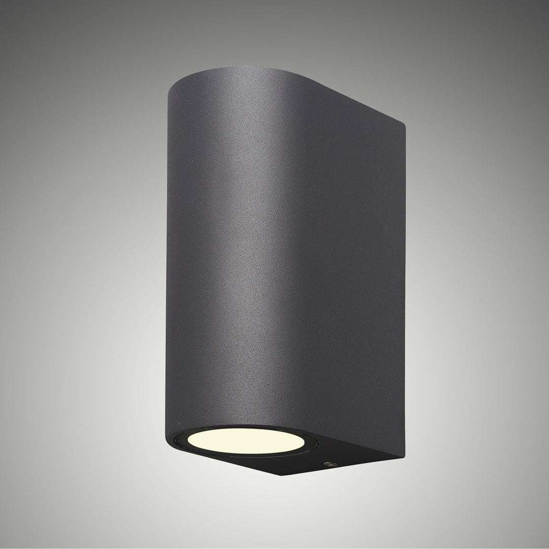 Mantra M6510 Kandanchu Outdoor Round Wall Lamp 2 Light Anthracite (S)
