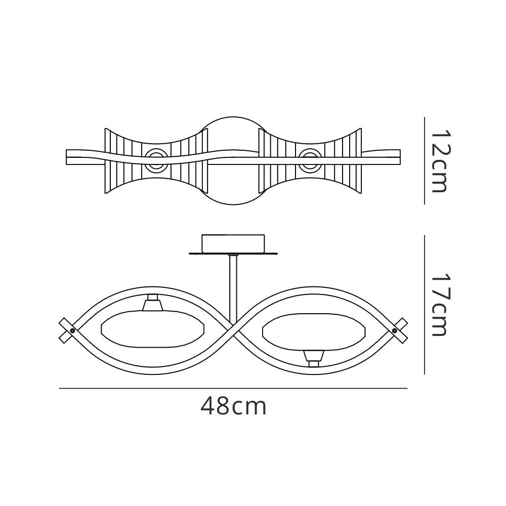 Mantra M0893AB/S Kromo Wall Lamp Switched 2 Light G9 Antique Brass (S)
