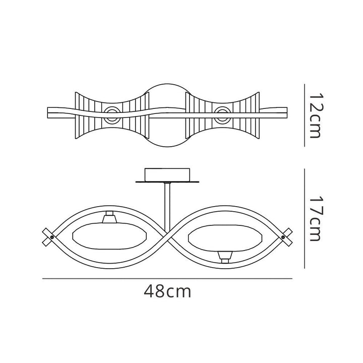 Mantra M0893AB/S Kromo Wall Lamp Switched 2 Light G9 Antique Brass (S)