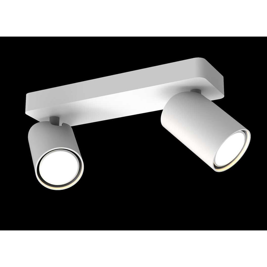 Mantra M6282 Sal Linear 2 Light Spotlight GU10 Matt White (S)