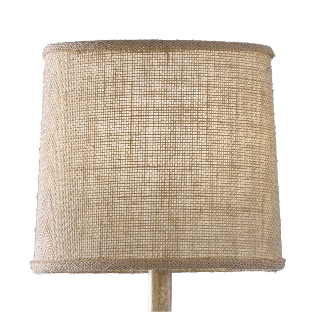 Mantra M6180 Sabina Wall Lamp 1 Light Imitation Wood Linen Shade (S)