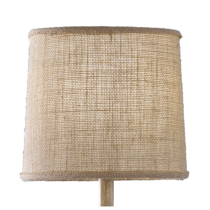Mantra M6180 Sabina Wall Lamp 1 Light Imitation Wood Linen Shade (S)