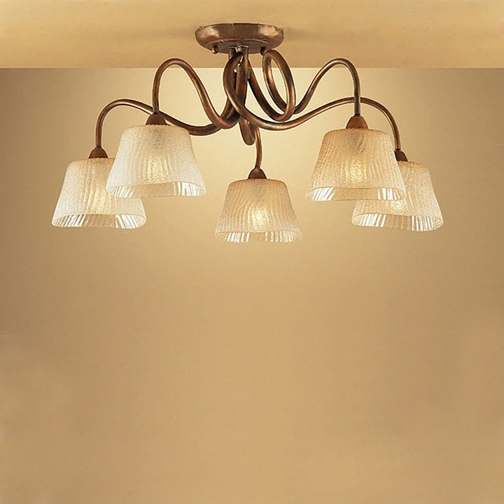 Mantra M39002 Tentacle Ceiling 5 Light E14 Rustic Gold (S)
