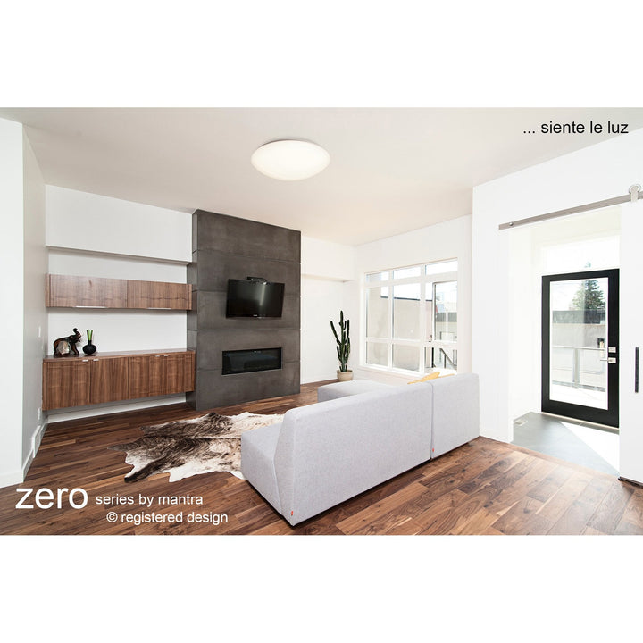 Mantra M3671 Zero Flush Ceiling / Wall 28W LED Large White Acrylic (S)