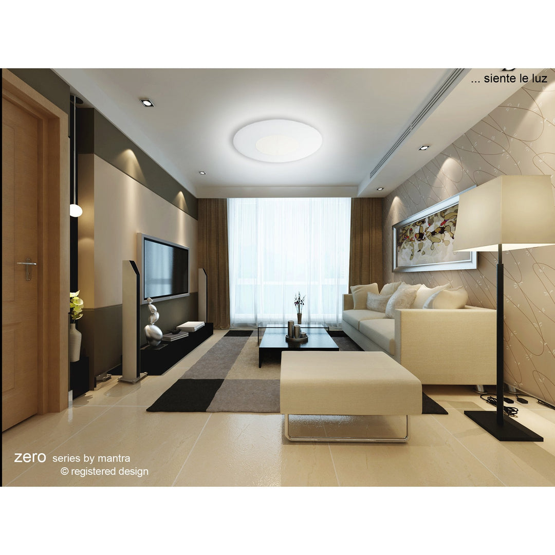 Mantra M3671 Zero Flush Ceiling / Wall 28W LED Large White Acrylic (S)