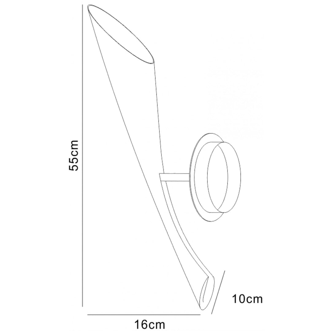 Mantra M0913/S Pop Wall Lamp Switched 1 Light E27 Gloss Red/White Acrylic/Polished Chrome (S)