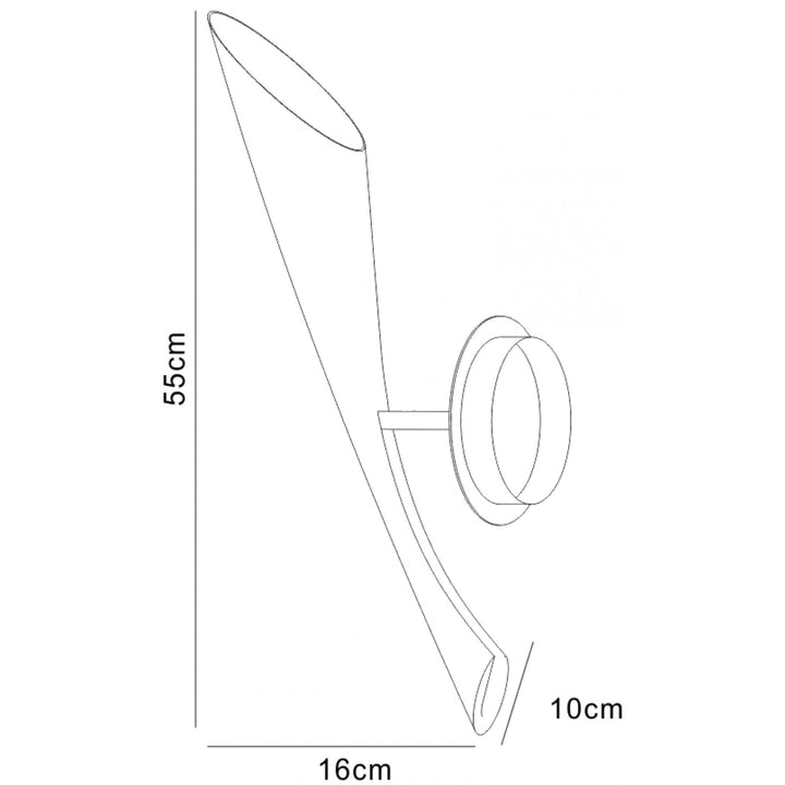 Mantra M0913/S Pop Wall Lamp Switched 1 Light E27 Gloss Red/White Acrylic/Polished Chrome (S)