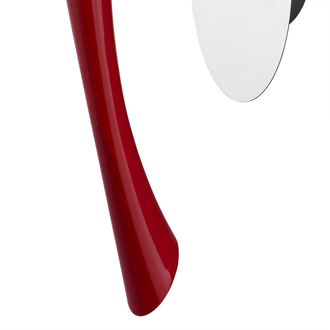 Mantra M0913/S Pop Wall Lamp Switched 1 Light E27 Gloss Red/White Acrylic/Polished Chrome (S)