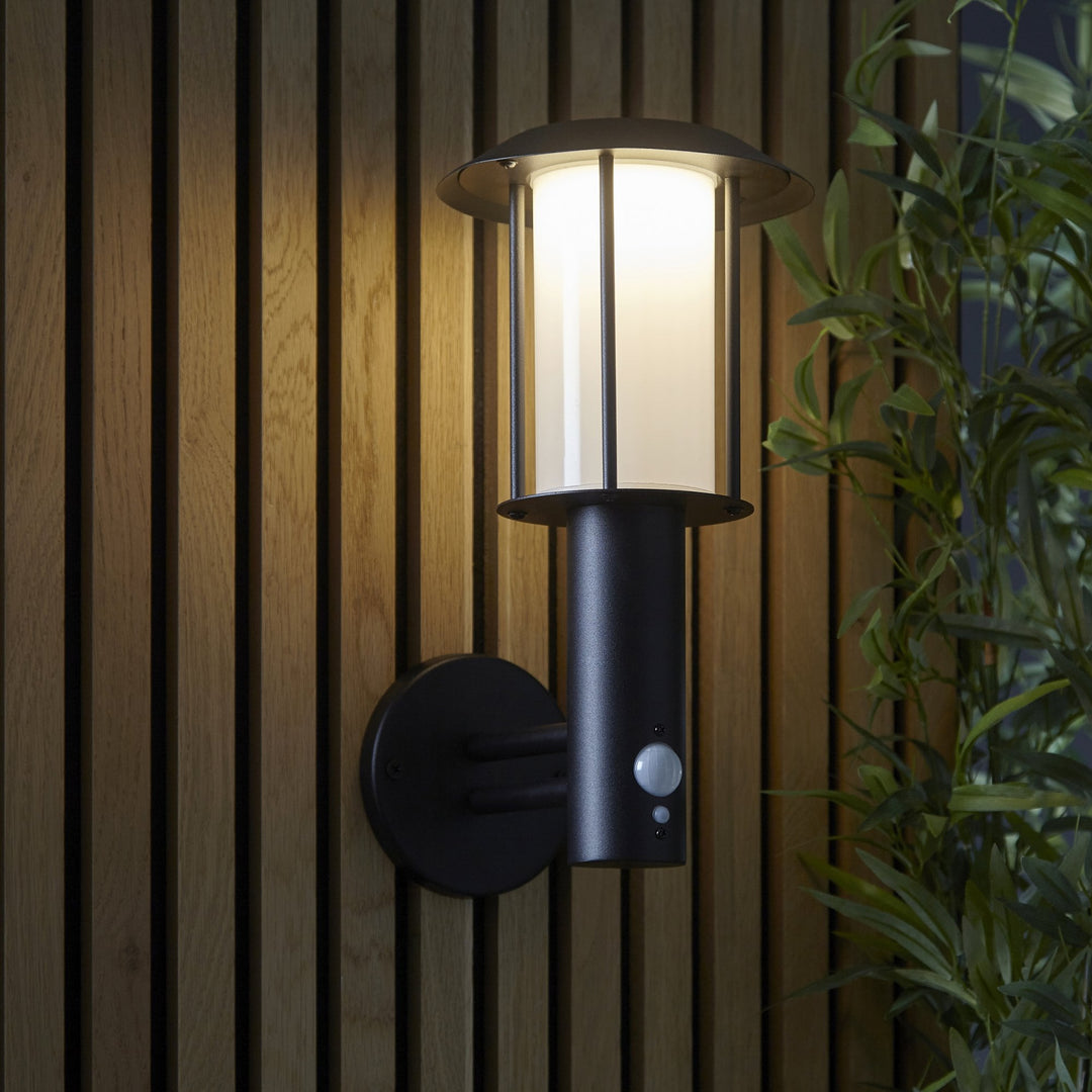 Endon 106467 Tarrow Outdoor 1 Light LED Wall Matt Black And White Pc (SD)