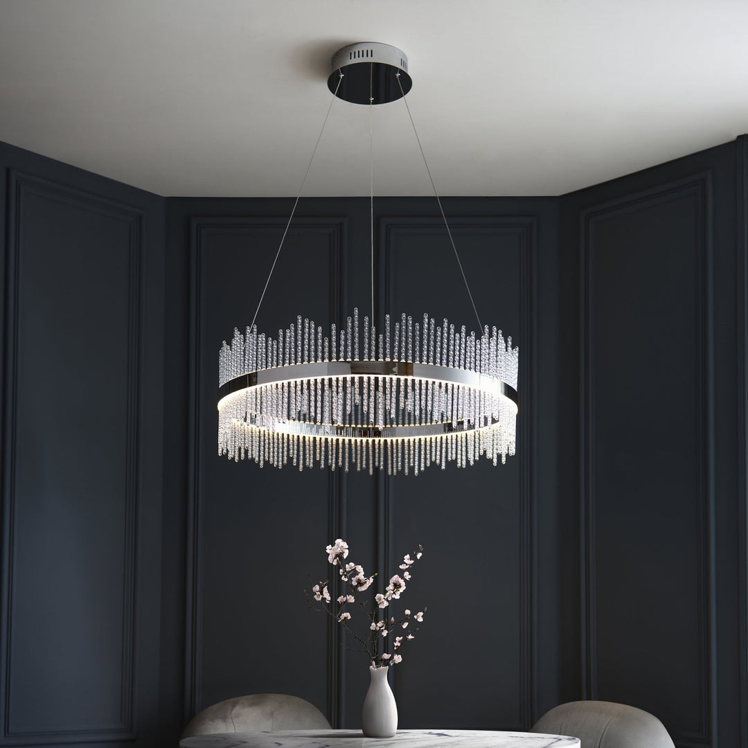 Endon 107108 Monte Carlo Pendant LED Light Chrome Plate And Clear Glass (S)