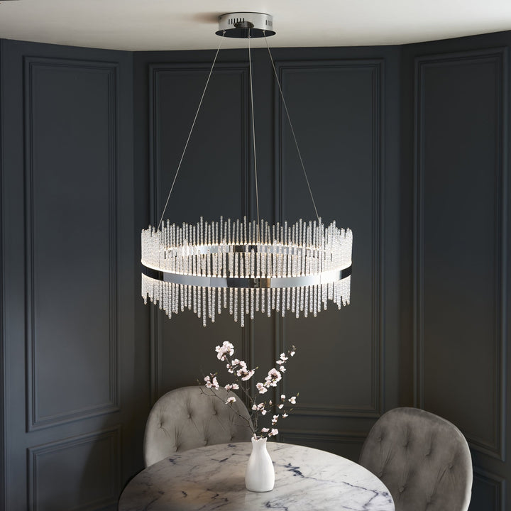 Endon 107108 Monte Carlo Pendant LED Light Chrome Plate And Clear Glass (S)