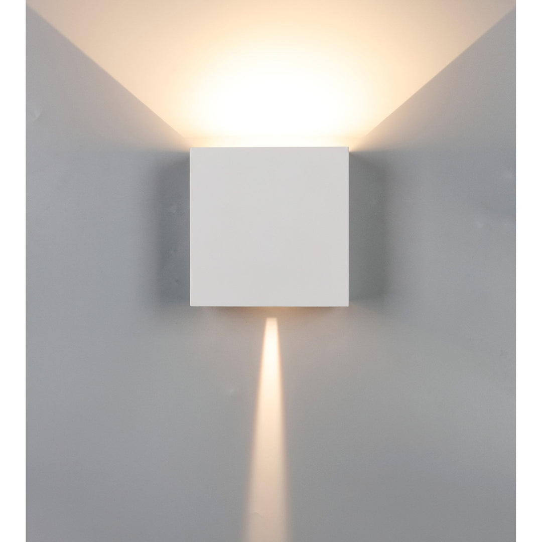 Mantra M8610 Davos Outdoor XL Square LED Wall Lamp Dimmable Sand White (S)