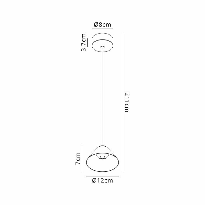 Mantra M8466 Gruissan LED Cone Pendant Matt Black/Matt White (S)