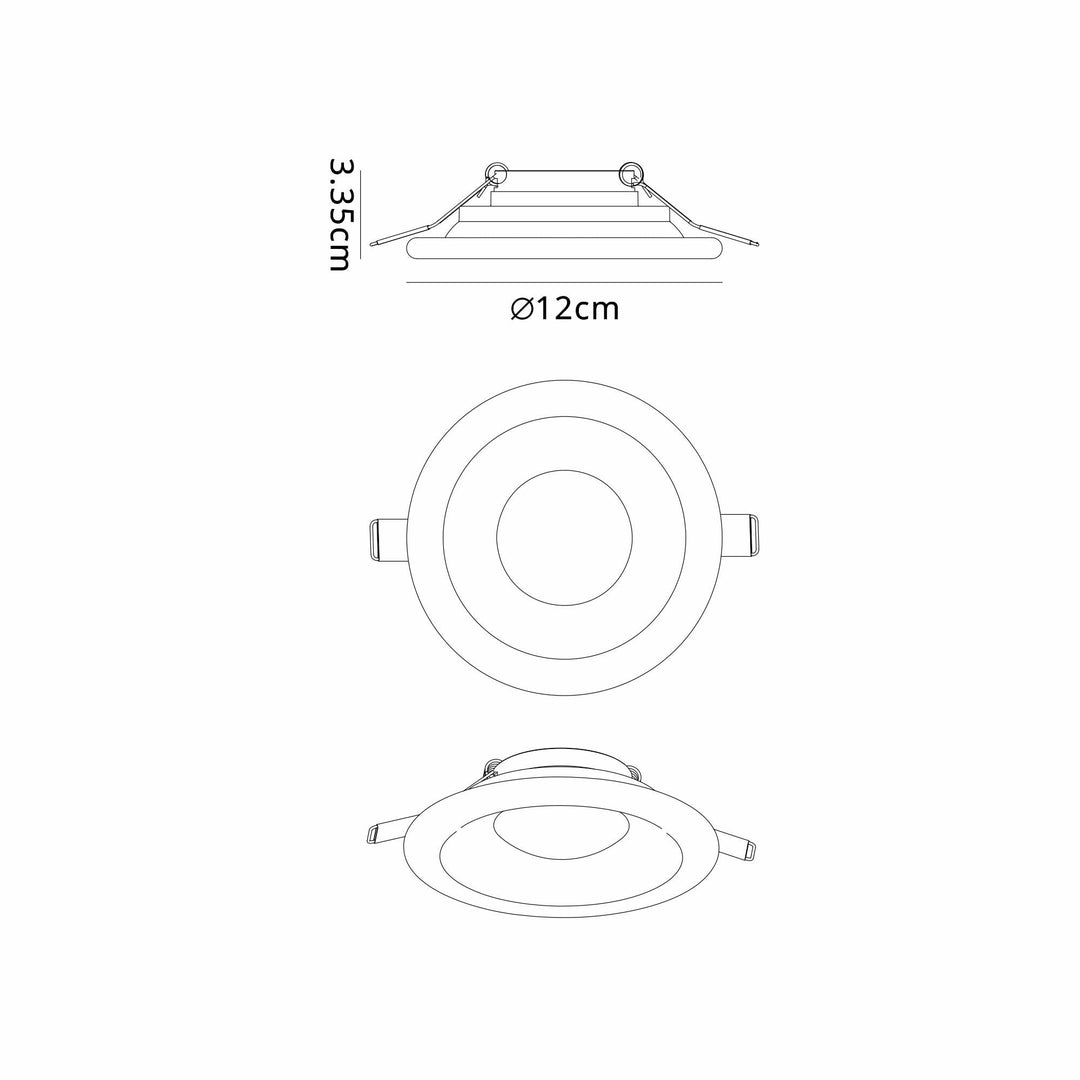 Mantra M8689 Lagos Recessed Spotlight 12cm Round White (S)
