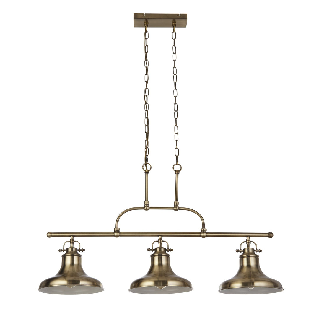 Searchlight 3193-3AB Dallas 3 Light Bar Pendant Antique Brass Metal