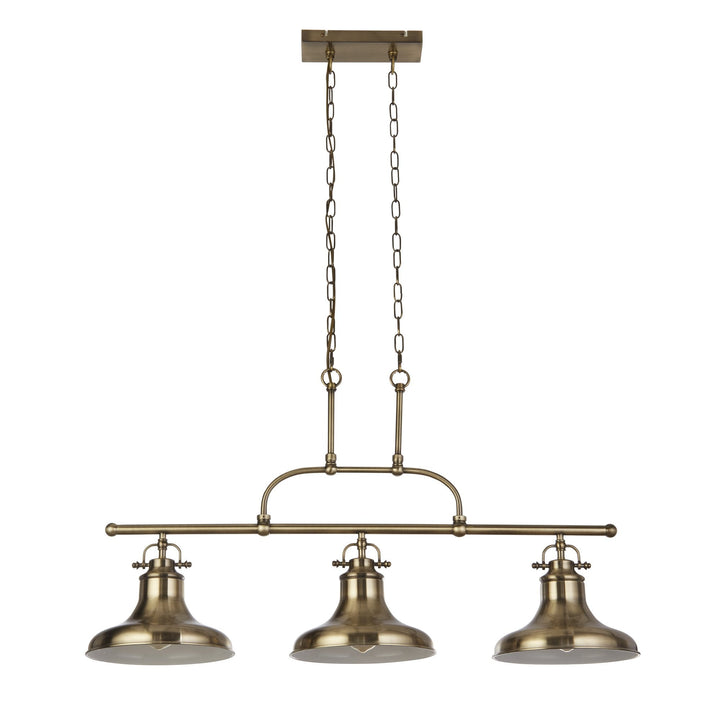 Searchlight 3193-3AB Dallas 3 Light Bar Pendant Antique Brass Metal