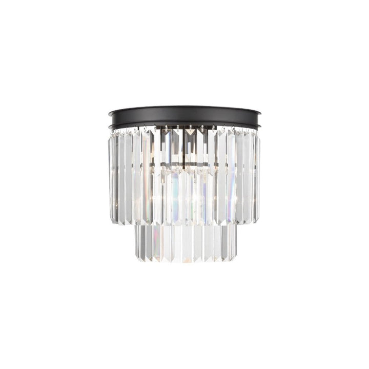 Franklite FL2413-3 Perdita 3 Light Wall Light Black Crystal