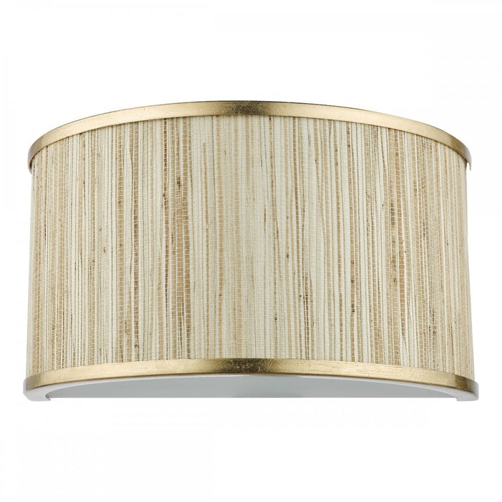 Dar FEN0935 Fenella 2 Light Wall Light Gold Leaf and Seagrass