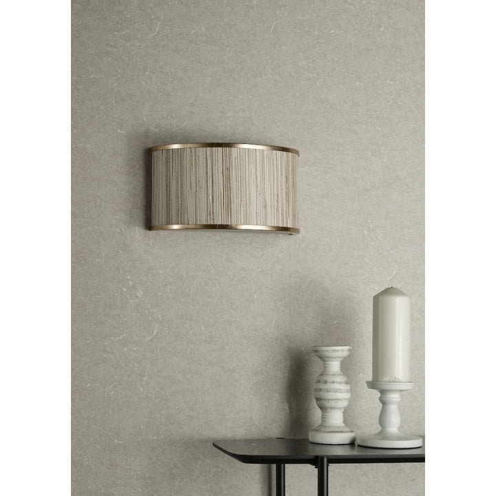 Dar FEN0935 Fenella 2 Light Wall Light Gold Leaf and Seagrass