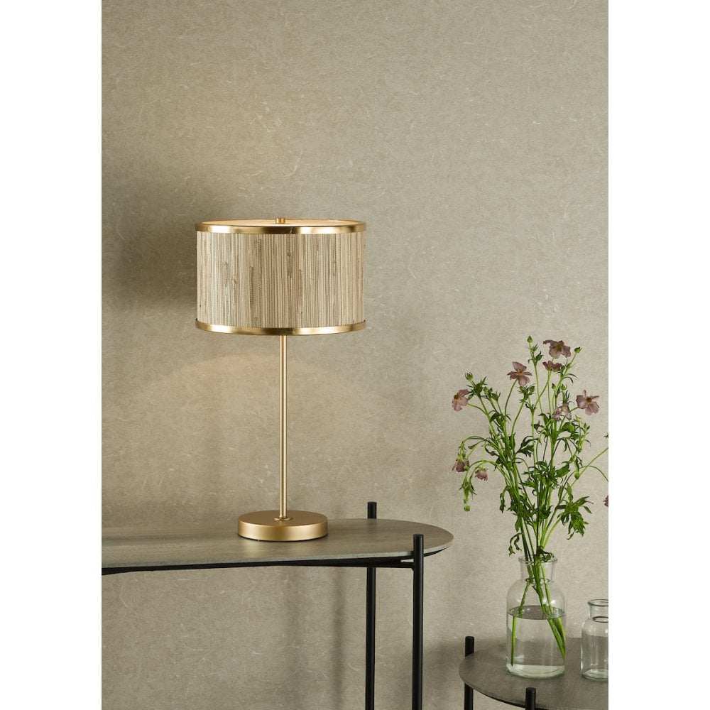 Dar FEN4235 Fenella Table Lamp Gold Leaf