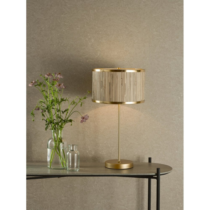 Dar FEN4235 Fenella Table Lamp Gold Leaf