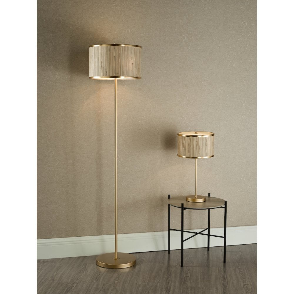 Dar FEN4235 Fenella Table Lamp Gold Leaf