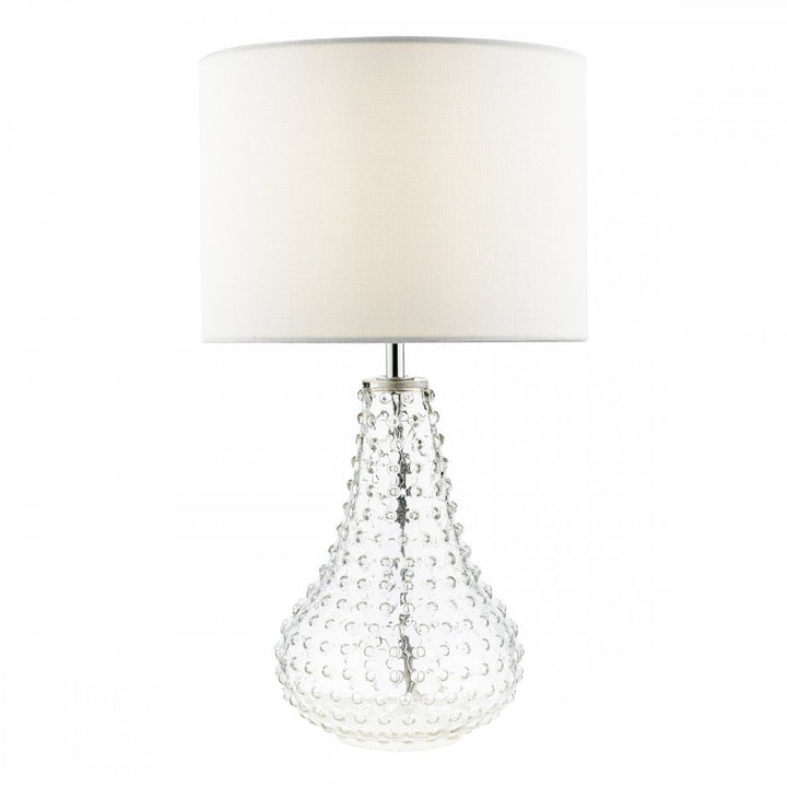 Dar KRI4208 Kristina Table Lamp Textured Glass With Shade