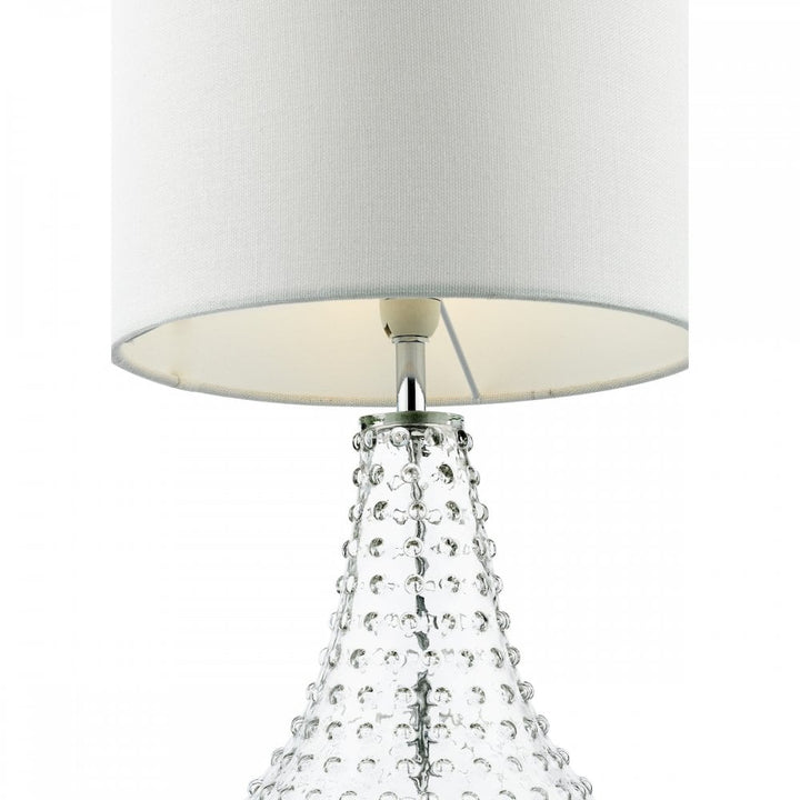 Dar KRI4208 Kristina Table Lamp Textured Glass With Shade