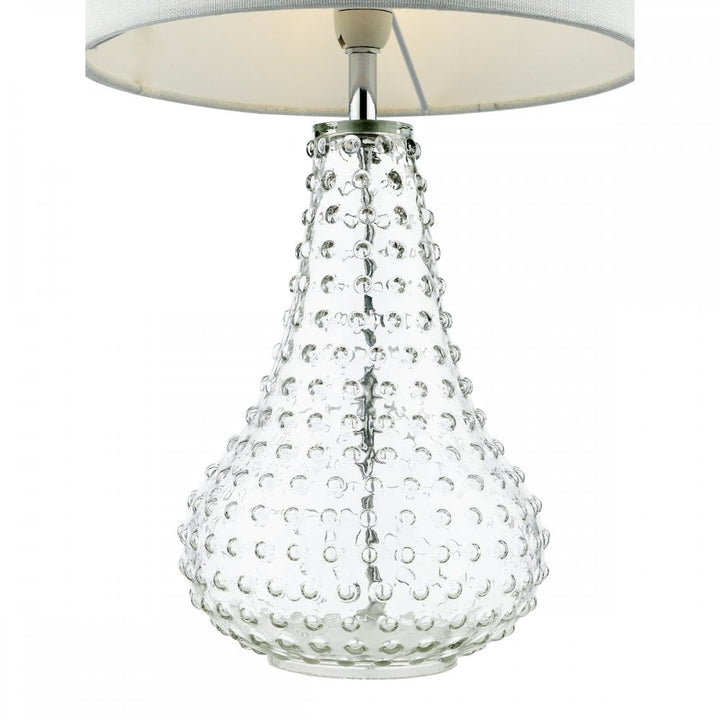 Dar KRI4208 Kristina Table Lamp Textured Glass With Shade