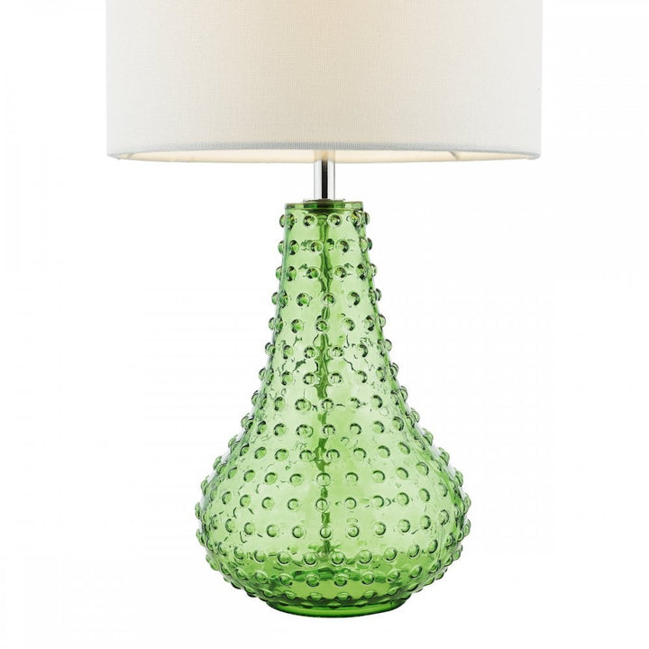 Dar KRI4224 Kristina Table Lamp Green Glass With Shade