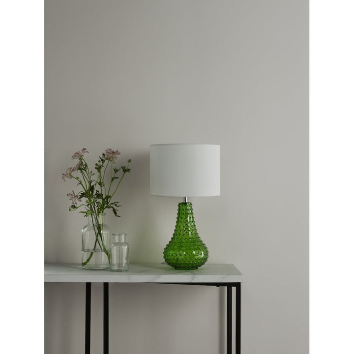 Dar KRI4224 Kristina Table Lamp Green Glass With Shade