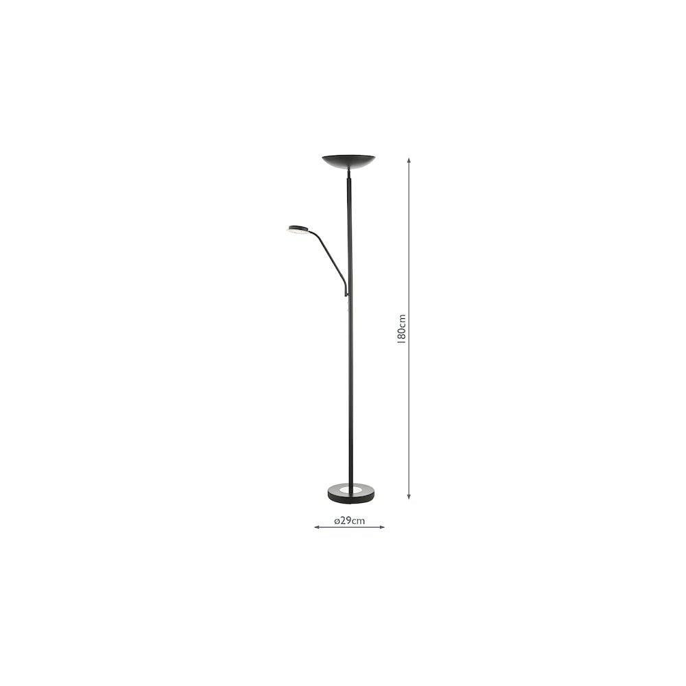Dar VIC4922 Victor Mother & Child Lamp Matt Black LED