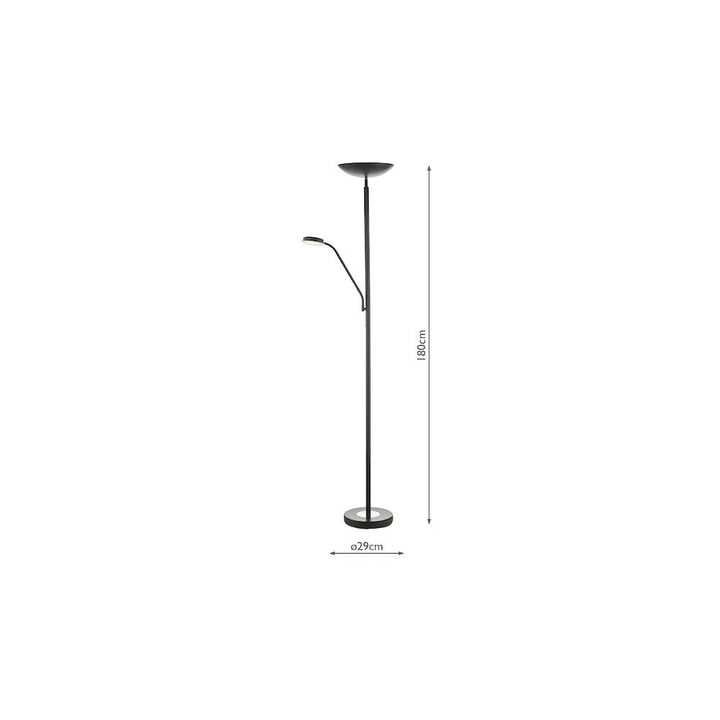 Dar VIC4922 Victor Mother & Child Lamp Matt Black LED
