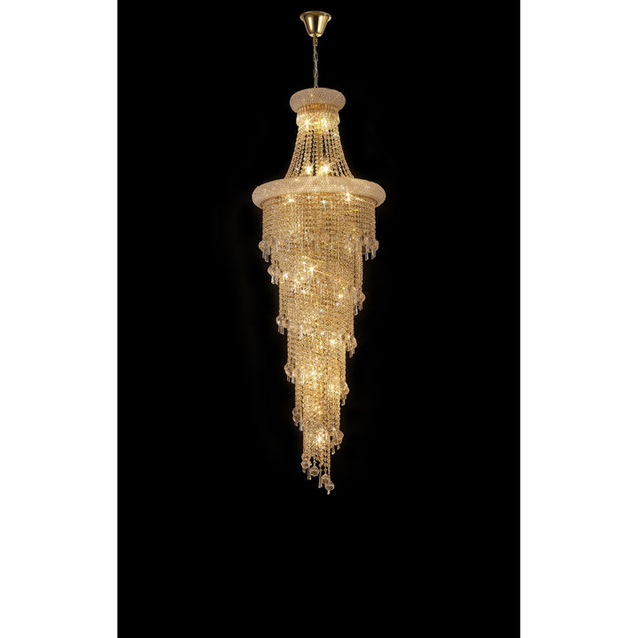 Diyas IL32116 Alexandra Pendant 4 Layer Spiral 25 Light E14 Gold/Crystal