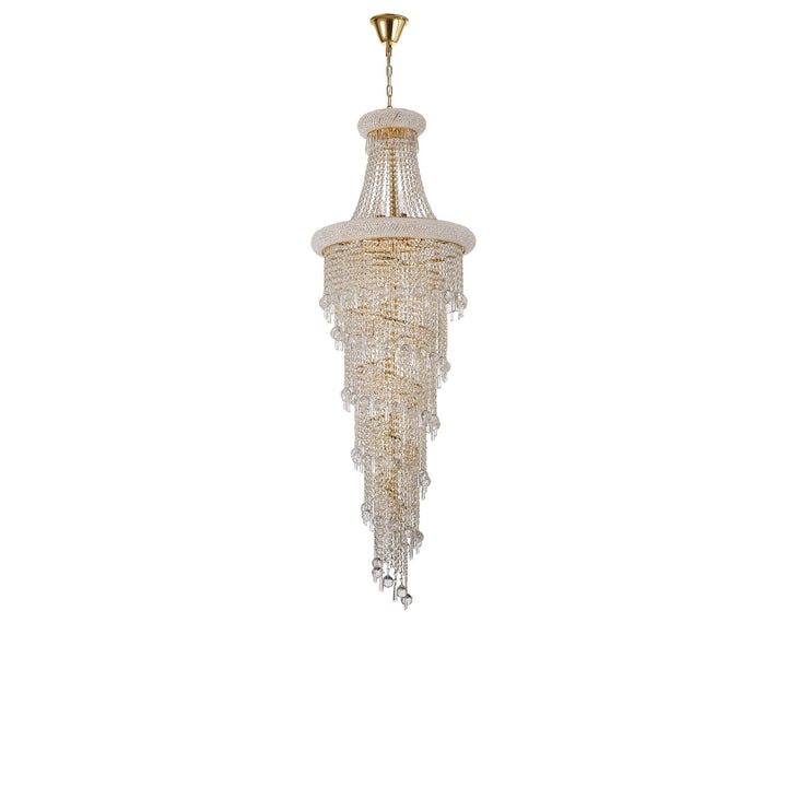 Diyas IL32116 Alexandra Pendant 4 Layer Spiral 25 Light E14 Gold/Crystal