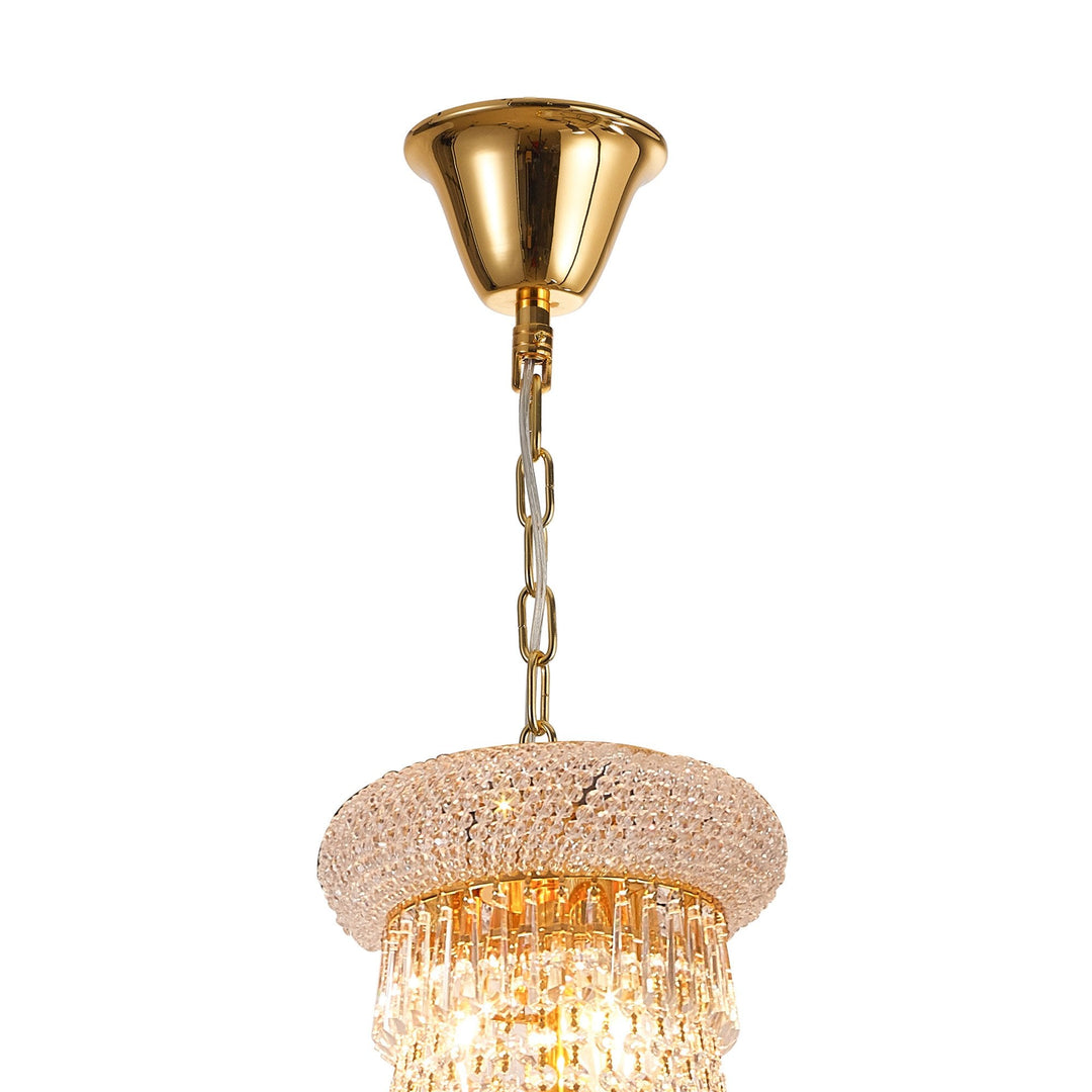 Diyas IL32116 Alexandra Pendant 4 Layer Spiral 25 Light E14 Gold/Crystal