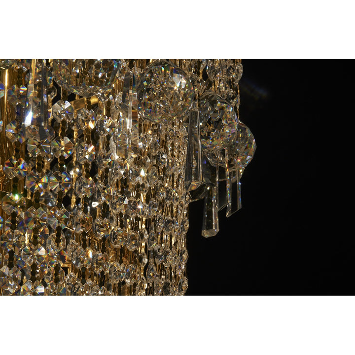 Diyas IL32116 Alexandra Pendant 4 Layer Spiral 25 Light E14 Gold/Crystal