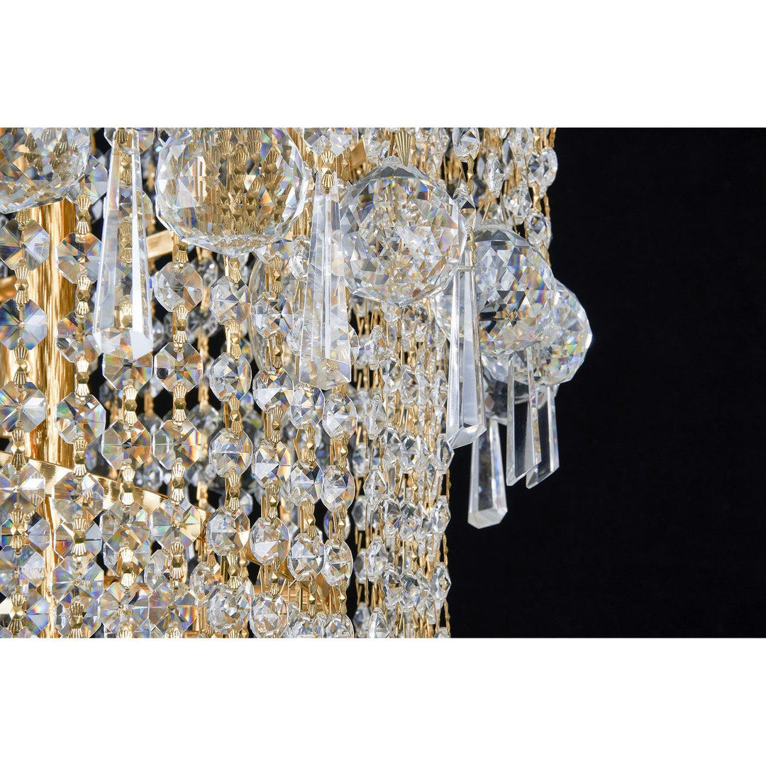 Diyas IL32116 Alexandra Pendant 4 Layer Spiral 25 Light E14 Gold/Crystal