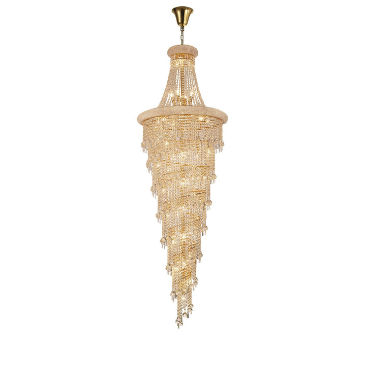 Diyas IL32117 Alexandra Pendant 4 Layer Spiral 49 Light E14 Gold/Crystal