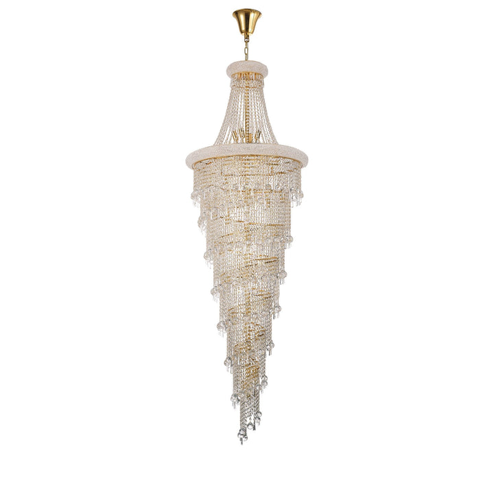 Diyas IL32117 Alexandra Pendant 4 Layer Spiral 49 Light E14 Gold/Crystal