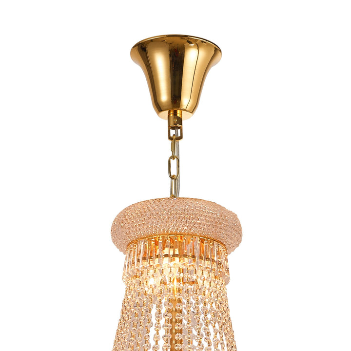 Diyas IL32117 Alexandra Pendant 4 Layer Spiral 49 Light E14 Gold/Crystal