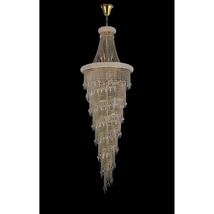 Diyas IL32117 Alexandra Pendant 4 Layer Spiral 49 Light E14 Gold/Crystal