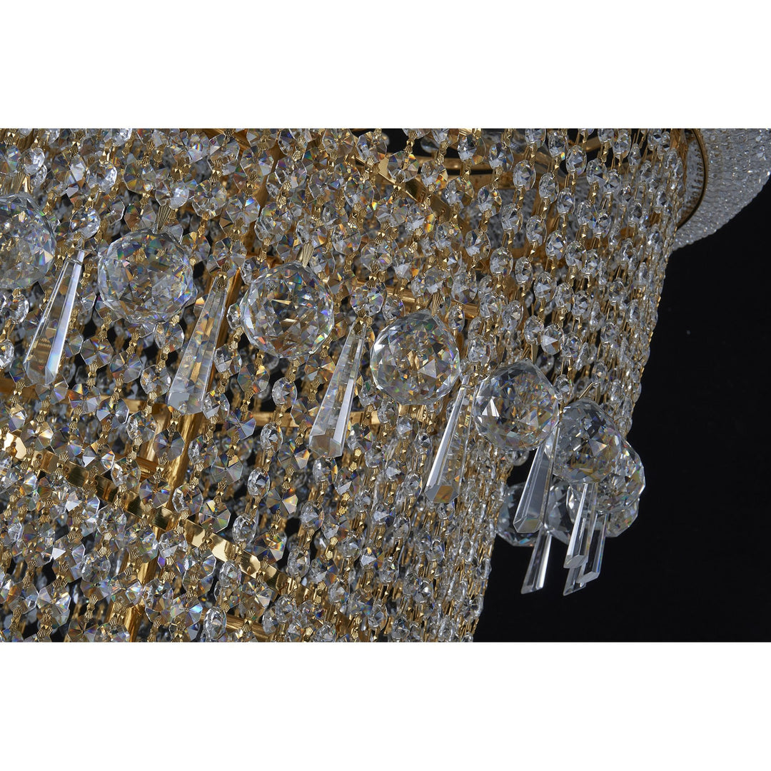 Diyas IL32117 Alexandra Pendant 4 Layer Spiral 49 Light E14 Gold/Crystal