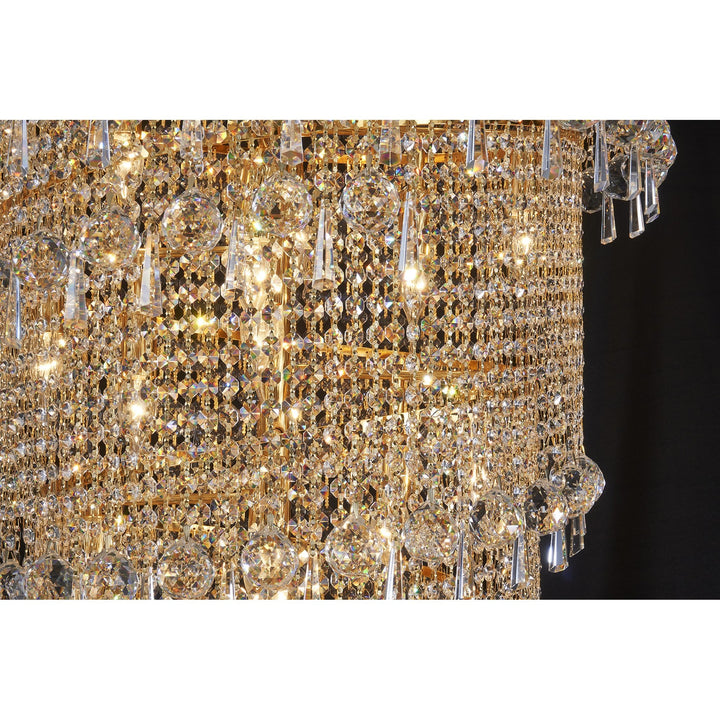 Diyas IL32117 Alexandra Pendant 4 Layer Spiral 49 Light E14 Gold/Crystal